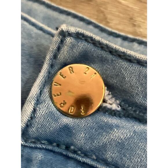 Forever 21 Women's Blue Straight Leg Jeans Size 30 Classic 5-Pocket‎ Design - Picture 10 of 11